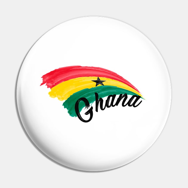 Ghana flag Pin by SerenityByAlex