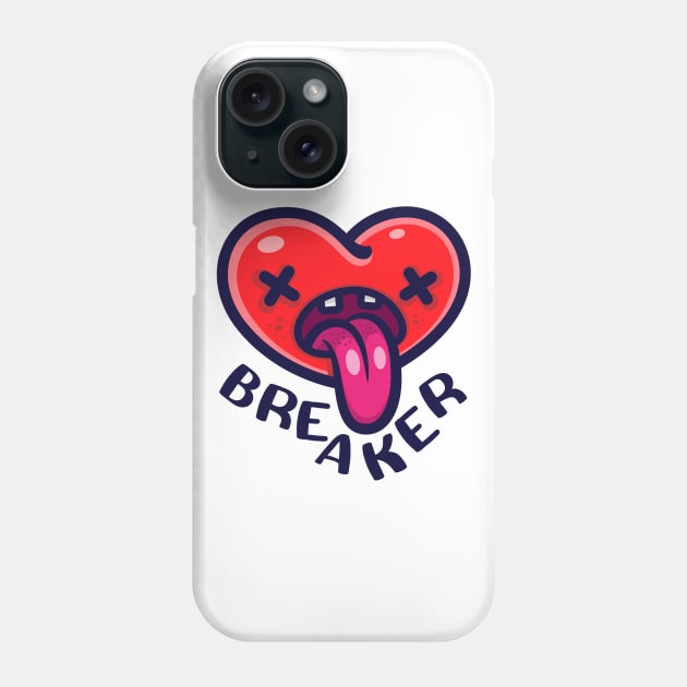 Cute Heart Breaker Funny Valentines Shirt Boys Girls Phone Case by teeleoshirts