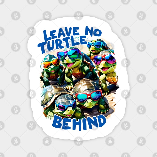 Leave no Turtle Behind Save the Turtles Magnet by creative