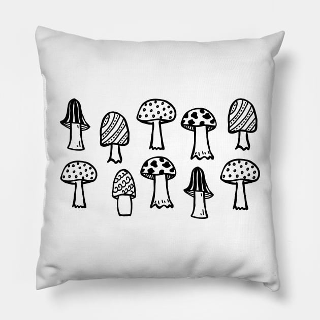 Mushroom Master Mushrooms Pillow by Mushroom Master