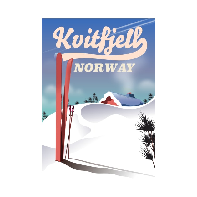 Kvitfjell norway vintage ski poster. by nickemporium1