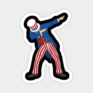 Dabbing uncle sam 4th of july design Magnet