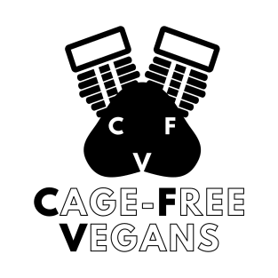 Cage Free Vegans - black T-Shirt