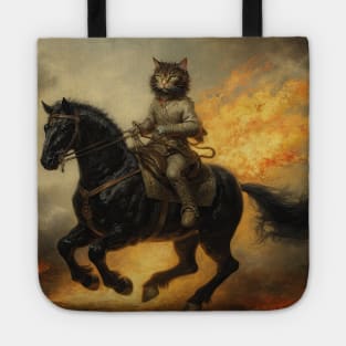 Mr Whiskers the Battle Cat Rides a War Horse Tote