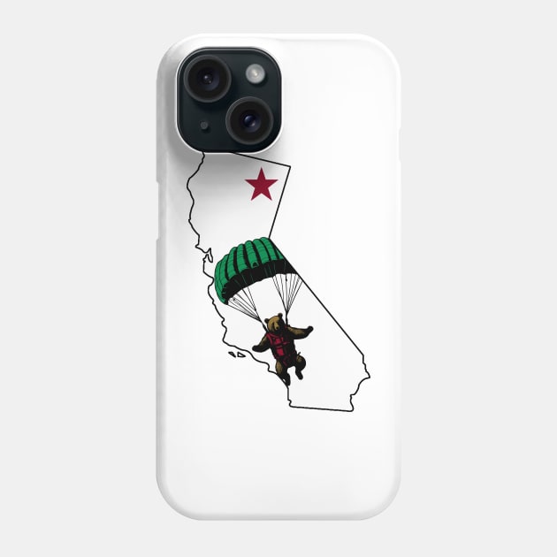 Skydiving California Bear Phone Case by Sneek661