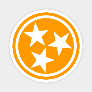 TN State Flag Orange/White Magnet