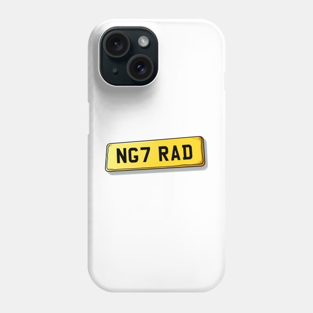 NG7 RAD - Radford Number Plate Phone Case by We Rowdy