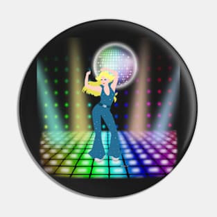 Blonde Disco Chick Pin