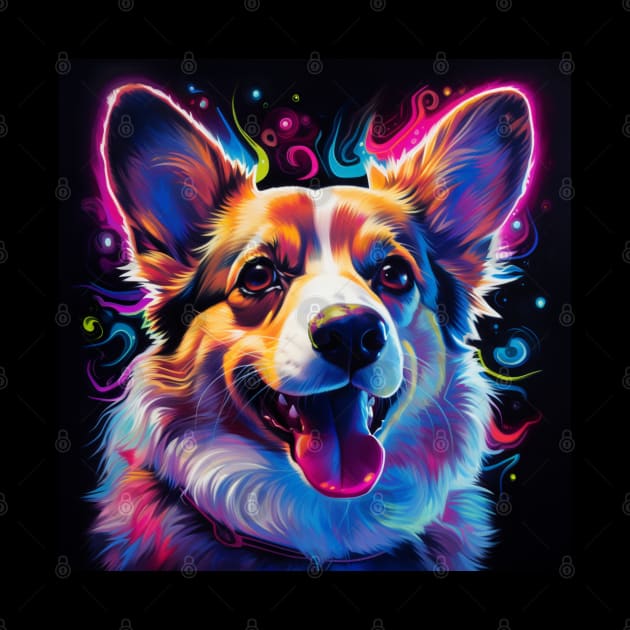 Neon Corgi by AtomicChonk