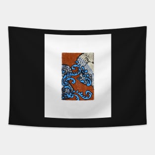 Black Blue Brown III Tapestry