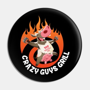 Crazy Guys Grill Cow Pin