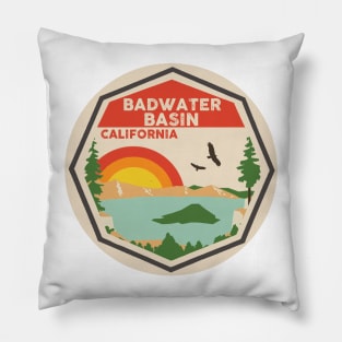 Badwater Basin California Colorful Scene Pillow