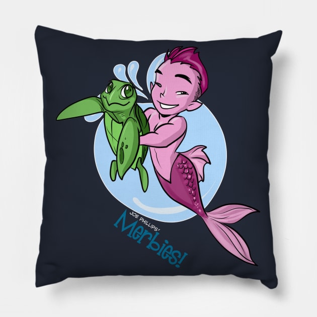 Turtle Shepard Merbie Pillow by JoeBoy101