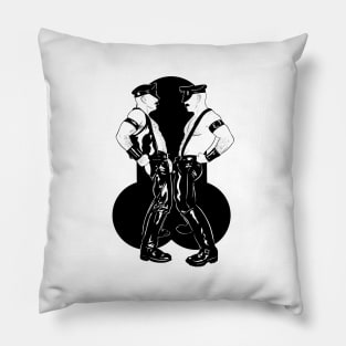 Leather men - light BG Pillow