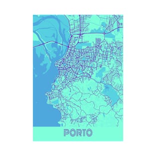 Porto - Portugal Galaxy City Map T-Shirt