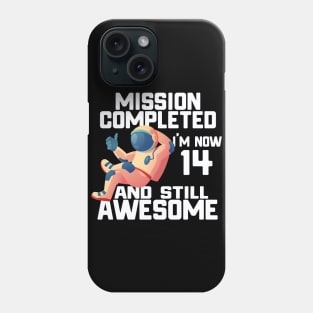 14th birthday astronaut 14 years old outer space birthday T-Shirt Phone Case