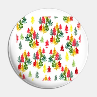Watercolor Christmas trees Pin