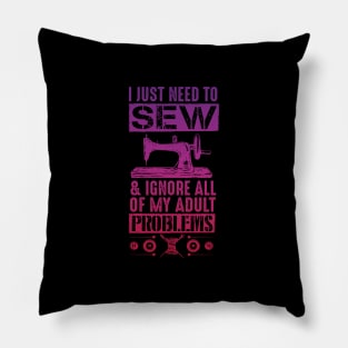 Funny Sewing Sewer Design Pillow