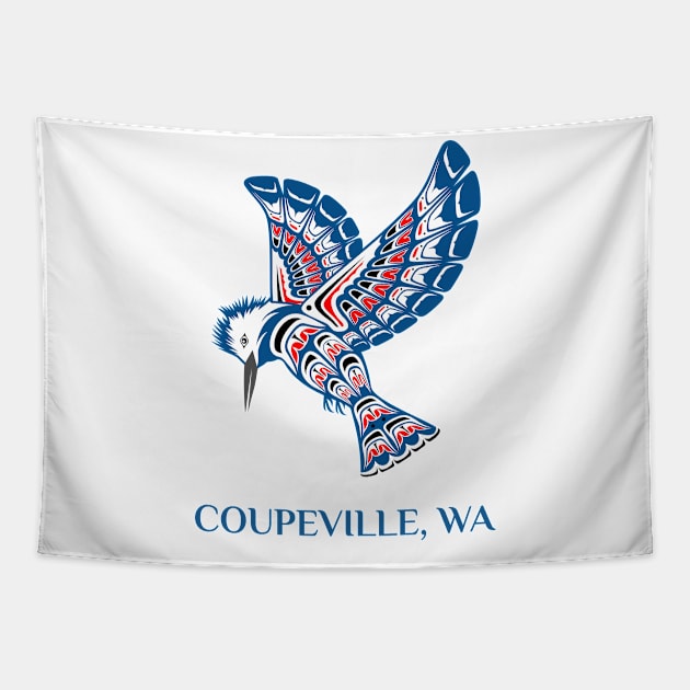 Coupeville Washington Native American Kingfisher Gift Tapestry by twizzler3b