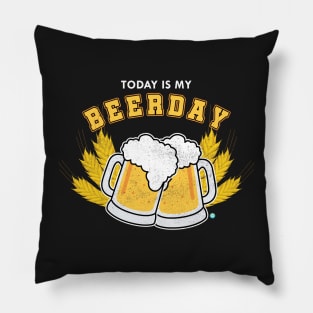 Beerday Gift Birthday present party Anniversaire Pillow