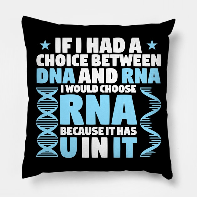 Genetics Geneticist Developmental Biology Pillow by Krautshirts