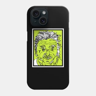 Albert Einstein Pop Art: Green Phone Case