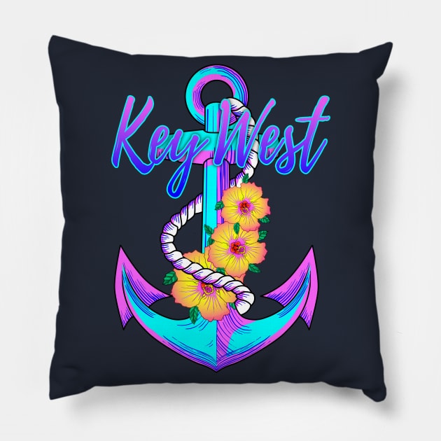 Key West Nautical Anchor Pillow by macdonaldcreativestudios