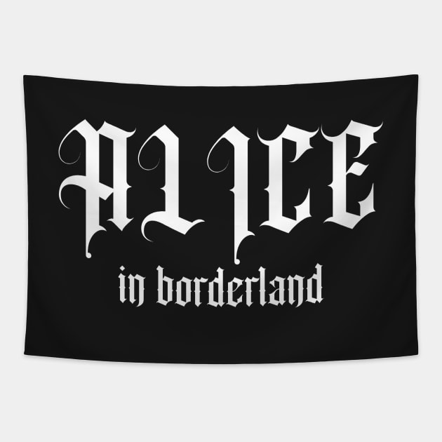 Alice in borderland title white Tapestry by CERA23