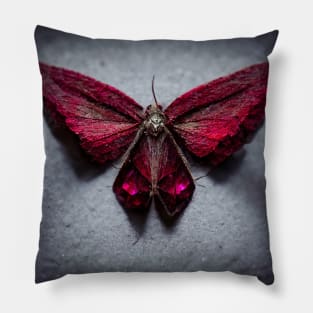 Ruby Moth Pillow