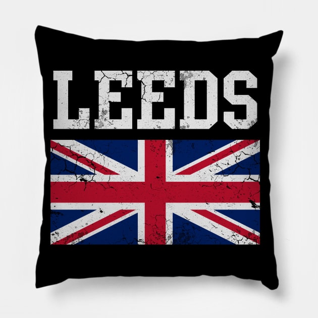 Leeds United Kingdom Union Jack England Pillow by E