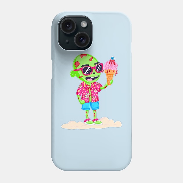 Summer Zombie Phone Case by GiveMeThatPencil