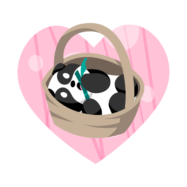 Panda in a Basket by Wolfano