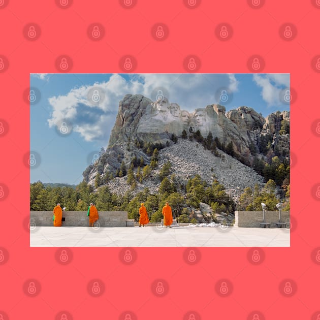 Monks at Mount Rushmore National Memorial by SafariByMarisa