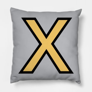 Funky Yellow Letter X Pillow