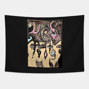 PSYCHEDELIC MOD DOLLIES Tapestry