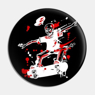 Skeleton skateboarding Pin