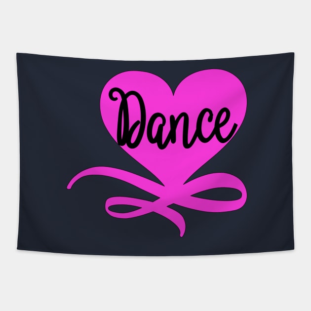 Dance Heart Ballet Tie Tapestry by FamilyCurios