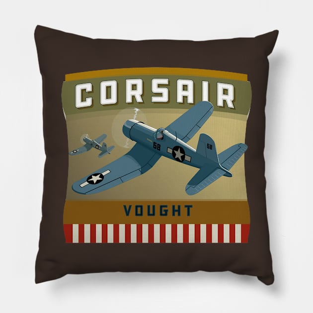 Corsair Vought Pillow by Midcenturydave