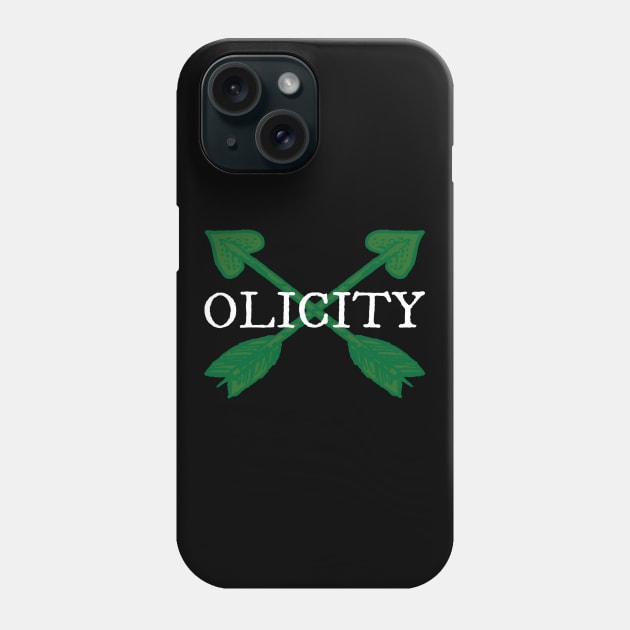 Olicity - Crossing Green Heart Arrows Phone Case by FangirlFuel