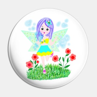 Cute Fairy making bubbles Pin