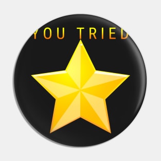 Gold Star for Efforts Pin