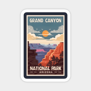 A Vintage Travel Art of the Grand Canyon National Park - Arizona - US Magnet