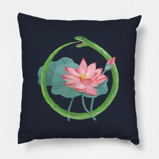 Ouroboros and Lotus Pillow