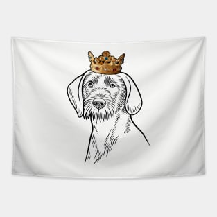 Wirehaired Pointing Griffon Dog King Queen Wearing Crown Tapestry