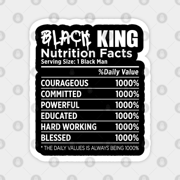 Black King Nutrition Magnet by UrbanLifeApparel