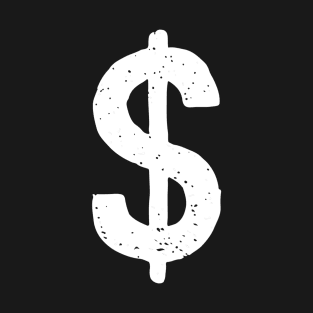 Dollar Sign Doodle White T-Shirt