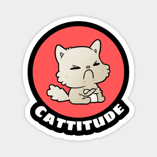 Cattitude | Cute Cat Pun Magnet