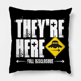 UFOs ARE HERE (Dark) Pillow