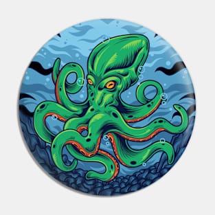 Octopus Monster Kraken Deep Sea Pin