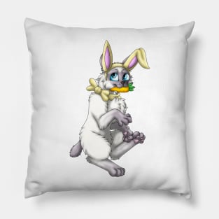 Bobtail BunnyCat: Lilac Point (Yellow) Pillow